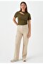 2479H Asymmetrical Detailed Khaki Women's Blouse - 4