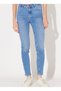 High Waist Super Narrow Leg Skinny Fit Blue Women's Denim Trousers L32SOVD44-Medium Blue