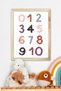 30X40 Children's Room Wooden Framed Numbers Painting
