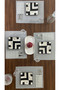 Liquid and Stain Resistant Plaid American Service Set for 4 People
