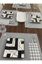 Liquid and Stain Resistant Plaid American Service Set for 4 People - 4