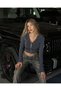 Y2K Streetwear Anthracite Long Sleeve Hooded Double Zipper Crop - 4