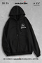 Unisex Women Men Hooded Amg Printed Zipper Sweatshirt Fleece Jacket