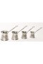 Patterned Cast Iron Coffee Pot Set of 4 - 4