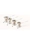 Patterned Cast Iron Coffee Pot Set of 4 - 3