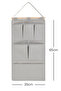 Gray 6-Pocket Multi-Purpose Hanging Wall Mounted In-Cabinet Bathroom Kitchen Organizer 35x65 - 2