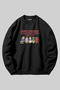 Stranger Things - Stranger Cats Printed Unisex Black Crew Neck Sweatshirt
