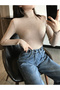 Pack of 4 Black - White - Red - Beige Unisex Thick Cotton Fisherman Slimft Turtleneck Sweater - 4