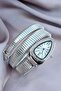 Snake Model Wrist Watch Silver - 2