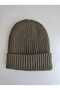 Flexible Thessaloniki Knit Knitwear Basic Standard Unisex Khaki Beret 1-4 Years - 3