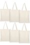 Unprinted Cloth Bag 35x40 Natural with Handles 5 Pieces - 2