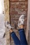 SAMSA WOMEN BEIGE GERECK STAR DETAIL LEATHER SNEAKER - 7