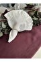 Royal 6 Pieces Ruffled Gold Glitter Ecru Napkin Special Design Napkin