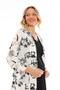 Women's Black Patterned Lace Detailed Pregnant Maternity Dressing Gown Pajamas Set 3 Pieces - 4