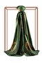 Women's Luxury Medina Silk Shawl Emerald Green - 2