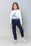 Girl's Stone Detailed Floral Printed Long Sleeve T-shirt