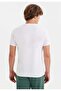 White Printed Crew Neck Cotton Men's T-Shirt WMEMBROIDERY SIMPLICITY - 4