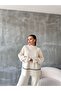 Half Turtleneck Sweater Trousers Knitwear Set - 2
