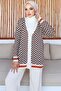 23004 Patterned Knitwear Double Suit Ecru - 3