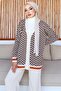 23004 Patterned Knitwear Double Suit Ecru - 2