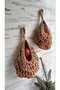 2-Piece Mesh Organizer, Hand Knitted Fruit and Vegetable Basket, Hanging Basket, Vegan Jute Rope - 2