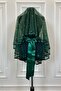 Emerald Green Authentic Vip Bridal Veil Set, Complete Sequins Beads Pearls Shimmer Henna Veil Set 6 Pieces - 2