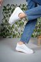 ®| Medusa Women's White Thick High Sole Lightweight Daily Walking Sports Shoes and Sneakers - 4