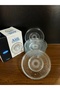 6 Pieces Glass Tea Plate Noble Tea Plate Set of 6 Stylish Design Glass Tea Plate Set of 6 - 8