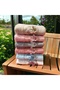 Set of 6 3D Embroidered Curl Butterfly Detailed Colored Hand and Face Towels 50X90cm