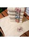 Set of 6 3D Embroidered Curl Butterfly Detailed Cream Hand and Face Towels 50X90cm - 5