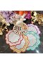 4 Colors Detailed Cocktail Napkins and Coffee Side Serving Napkins 4 Pieces - 3
