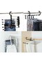 4 Pieces Movable Closet Pants Tie Shawl Organizer Layered Hanger Organizer Color White - 2