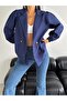 Boyfriend Trench Coat Women's Jacket with Rubber Sleeves - 2