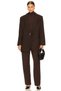 Women's Brown Turtleneck Blouse - 3