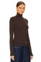 Women's Brown Turtleneck Blouse