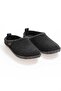 Black Men's Felt House Slippers with No Sound and Non-Slip Sole - 3
