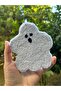 Halloween Cute Ghost Punch Embroidered Cup Jewelry Coaster,Handmade Halloween Gift - 2