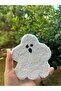 Halloween Cute Ghost Punch Embroidered Cup Jewelry Coaster,Handmade Halloween Gift