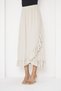 WHITE Ruffled Long Wrap Skirt, Hijab Skirt, Ruffled Skirt, Hijab Long Skirt, Long Gift Skirt - 2