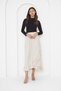 WHITE Ruffled Long Wrap Skirt, Hijab Skirt, Ruffled Skirt, Hijab Long Skirt, Long Gift Skirt - 5