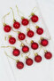 Christmas Tree Ball Shiny Glitter Matte Red Mini Size 3 cm 16 Pieces - 2