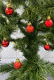 Christmas Tree Ball Shiny Glitter Matte Red Mini Size 3 cm 16 Pieces - 3
