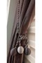4 Ball Backdrop Curtain Gathering Apparatus for Cornice Attachable Mink-brown Ceiling Bracket Curtain Ornament Curtain Cord - 4