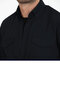 Men's Black Double Pocket Lycra Classic Cut Long Sleeve Denim Shirt - 3