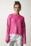 Woman's Pink Shiny Knitwear Sweater with Ripped Detail PF00021 - 3