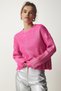 Woman's Pink Shiny Knitwear Sweater with Ripped Detail PF00021 - 2