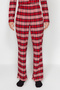 Red Plaid Deer Embroidery Detailed Tshirt-Pants Knitted Pajama Set Thmaw24Pt00053 - 10