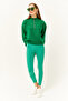 Women's Grass Green Thick Ribbed Raised Tights TYT-19000077 - 2