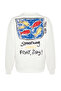 Ecru Printed Oversize Crew Neck Knitted Sweatshirt TWOAW24SW00360 - 7