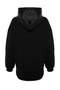 Black Thick Fleece Inside Quilted Oversize/Wide Cut Hooded Knitted Sweatshirt TWOAW24SW00205 - 8